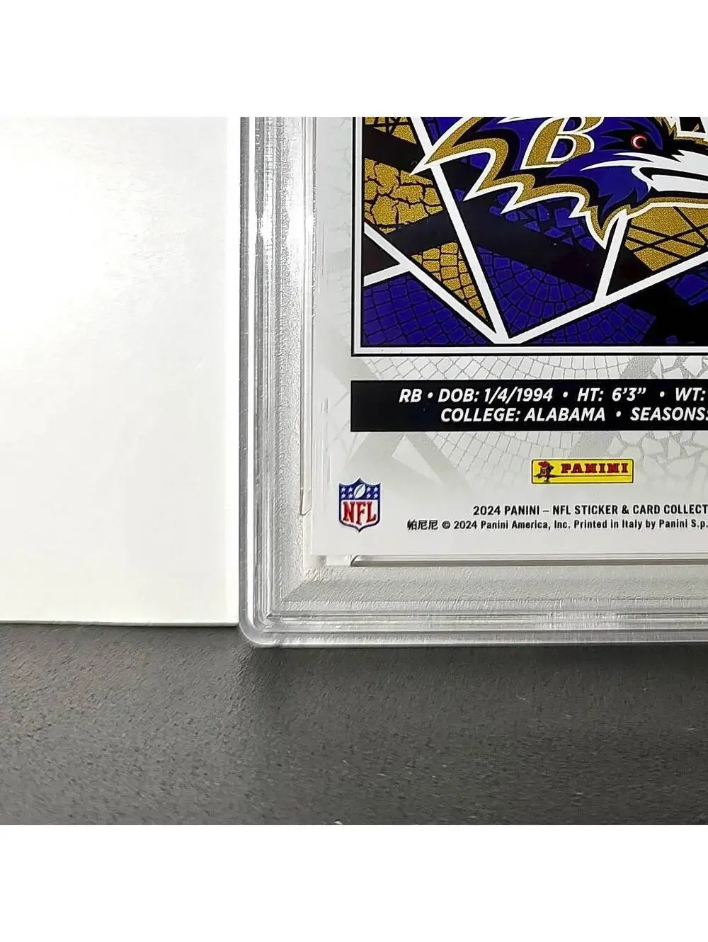 Derrick Henry 2024 Panini Sticker Collection 001/049 #63 Bronze Foil PSA 9 Mint